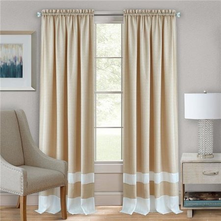 ACHIM IMPORTING Achim DRPN63TW06 52 x 63 in. Darcy Rod Pocket Window Curtain Panel; Tan & White DRPN63TW06